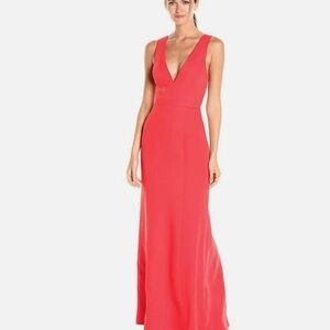 BCBGMaxAzria Vibrant Coral Maxi Dress